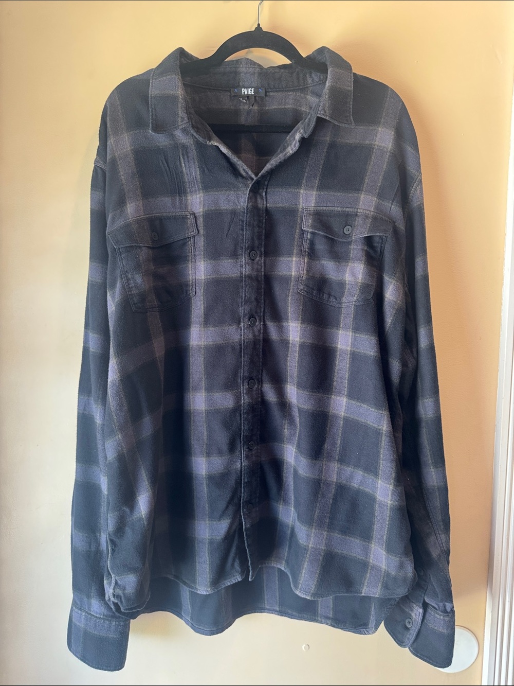 PAIGE Men's “Everett” Flannel Plaid Button-Down Shirt